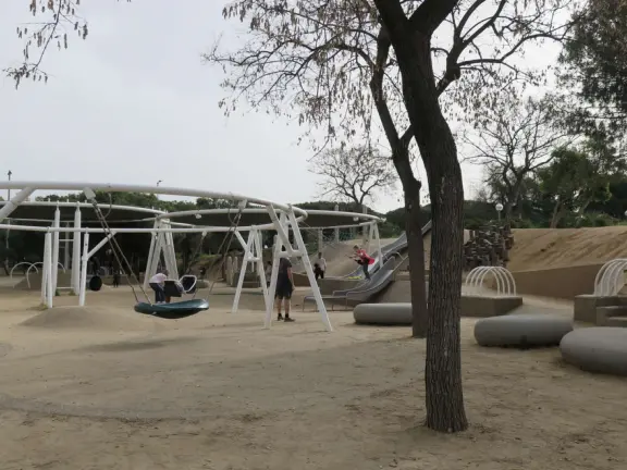 Playground built into the hill!
