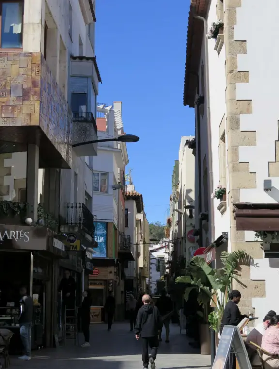 Streets of downtown Lloret de Mar. 