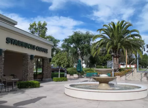 Fountain by the Starbucks.