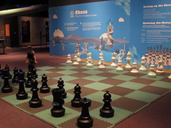 Life-size chess board.
