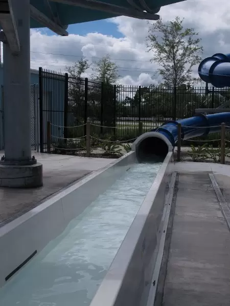 It's quite funny to watch a rider's expression when they exit this slide.