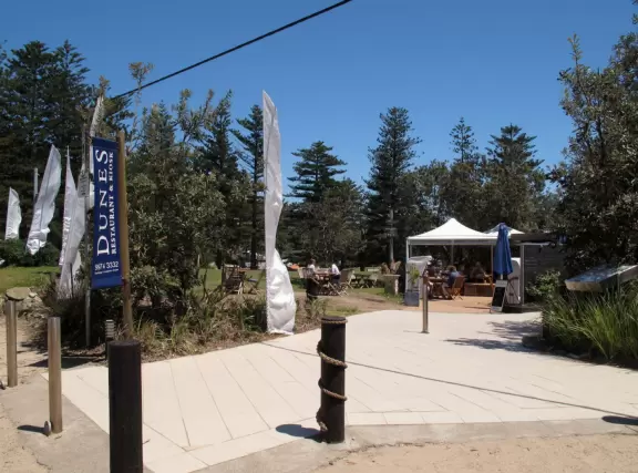 Entrance to The Dunes Restaurant and Kiosk.